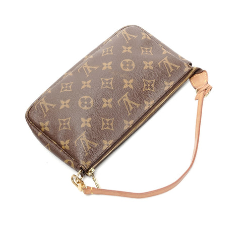 LOUIS VUITTON 1999 Monogram Pochette Accessoires Umhängetasche Braun WS25561