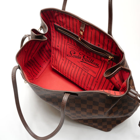 LOUIS VUITTON 2011 Damier Neverfull GM Tote Bag Brown WS25573