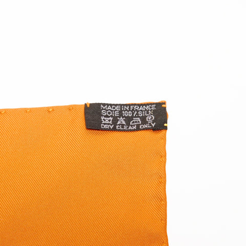 HERMES CARNETS DE BAL Ball Notebook Silk Scarf scarf Orange WS25574