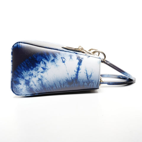 Christian Dior Lady Dior Medium Jacquard Shoulder 2-Way Tie-Dye Handbag blue WS25580
