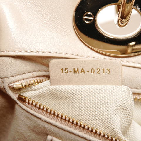 Christian Dior 95.22 Lambskin Cannage Lady Lady All Handbag beige WS25581