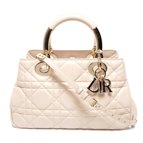 Christian Dior 95.22 Lambskin Cannage Lady Lady All Handbag beige WS25581