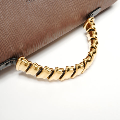 LOEWE Velazquez Twist Leather Boston Bag Handbag black WS25582