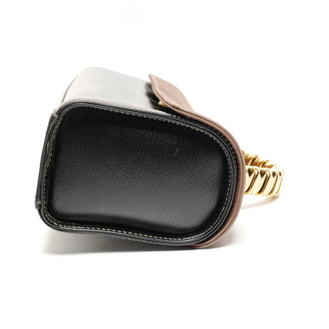 LOEWE Velazquez Twist Leather Boston Bag Handbag black WS25582