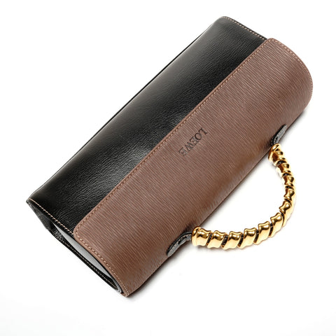 LOEWE Velazquez Twist Leather Boston Bag Handbag black WS25582