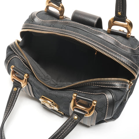 GUCCI GG Canvas Hysteria Handbag Boston bag black WS25584