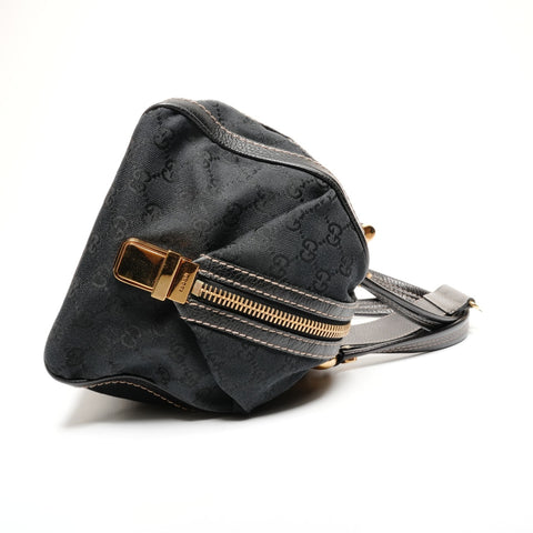 GUCCI GG Canvas Hysteria Handbag Boston bag black WS25584