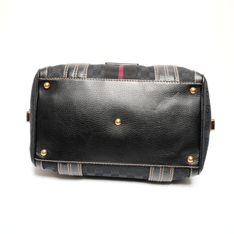 GUCCI GG Canvas Hysteria Handbag Boston bag black WS25584