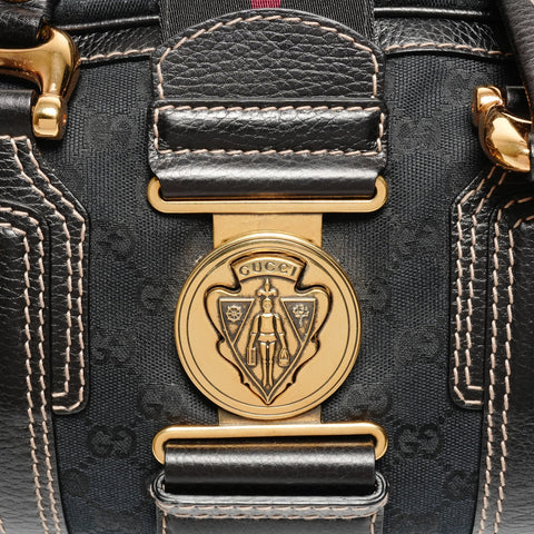 GUCCI GG Canvas Hysteria Handbag Boston bag black WS25584