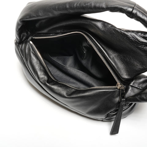 LOEWE Puffer Puzzle Hobo Leather Padded Shoulder Bag black WS25585