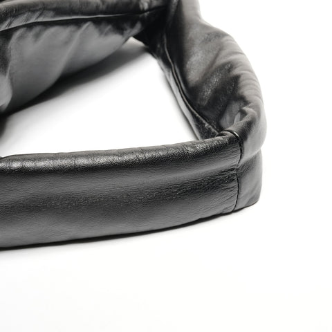 LOEWE Puffer Puzzle Hobo Leather Padded Shoulder Bag black WS25585