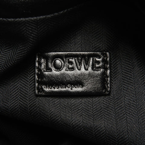 LOEWE Puffer Puzzle Hobo Leather Padded Shoulder Bag black WS25585