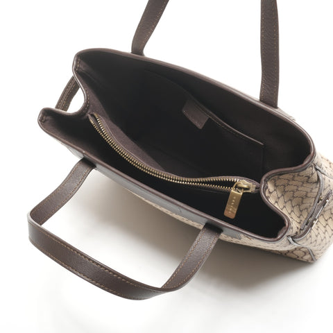 CELINE macadam canvas Handbag Brown WS25588