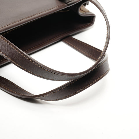 CELINE macadam canvas Handbag Brown WS25588