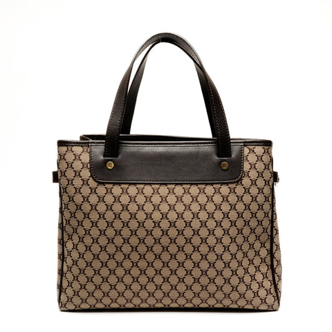 CELINE macadam canvas Handbag Brown WS25588