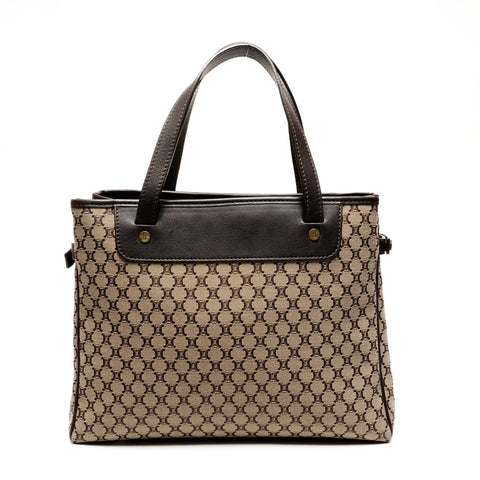 CELINE macadam canvas Handbag Brown WS25588