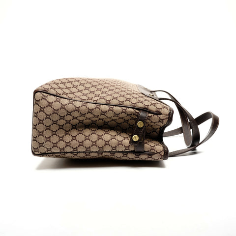 CELINE macadam canvas Handbag Brown WS25588