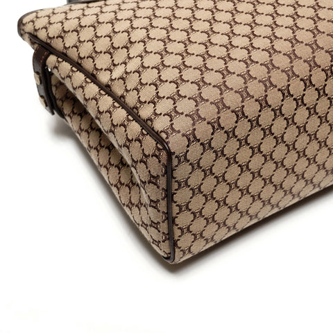 CELINE macadam canvas Handbag Brown WS25588