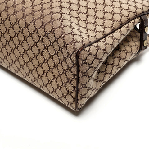 CELINE macadam canvas Handbag Brown WS25588