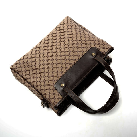 CELINE macadam canvas Handbag Brown WS25588