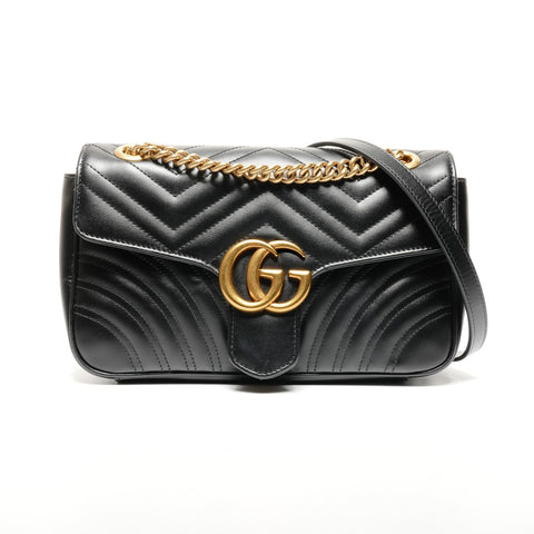 GUCCI GG Marmont 443497 Heart Medium Shoulder Bag black WS25589