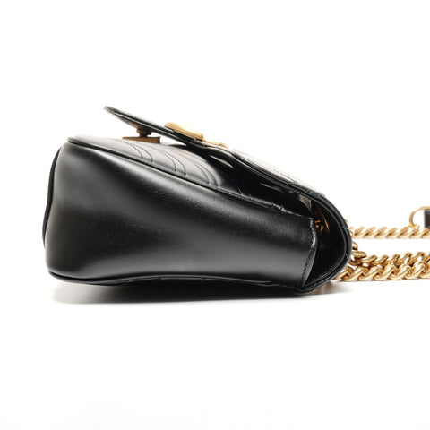 GUCCI GG Marmont 443497 Heart Medium Shoulder Bag black WS25589