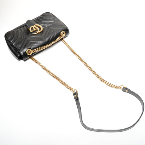 GUCCI GG Marmont 443497 Heart Medium Shoulder Bag black WS25589