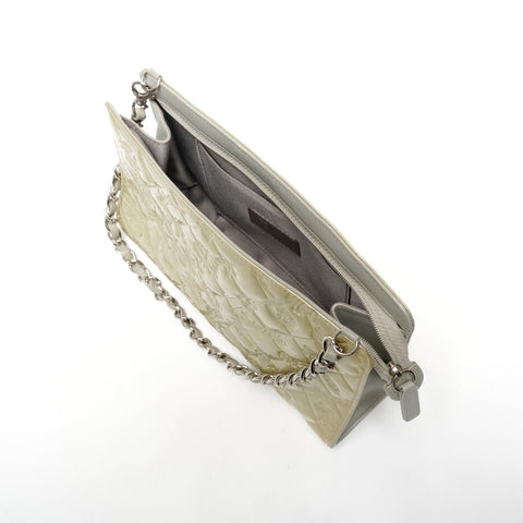 CHANEL No. 13 2009-2010 Patent Leather Icon Motif Chain Shoulder Bag gold WS25591