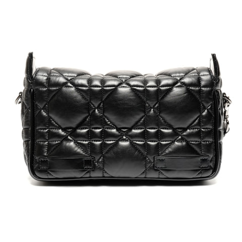 Christian Dior Canop Small Macrocannage Shoulder Bag black WS25592