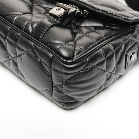 Christian Dior Canop Small Macrocannage Shoulder Bag black WS25592