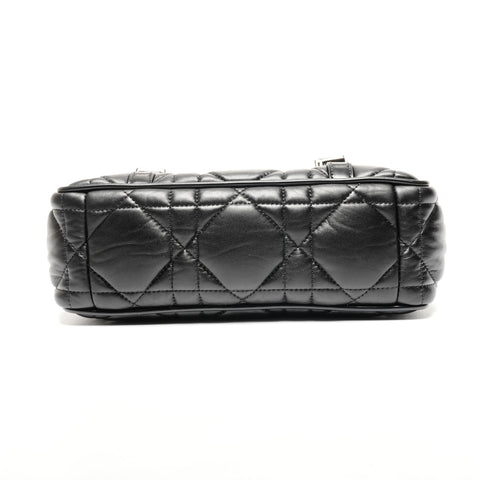 Christian Dior Canop Small Macrocannage Shoulder Bag black WS25592