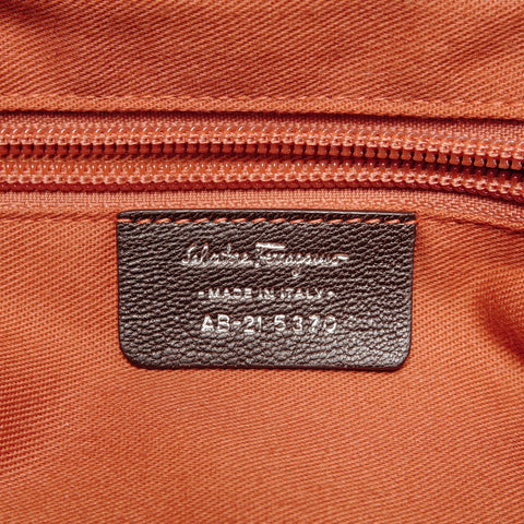 Salvatore Ferragamo Gancini leather Shoulder Bag Brown WS25597