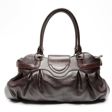 Salvatore Ferragamo Gancini leather Shoulder Bag Brown WS25597