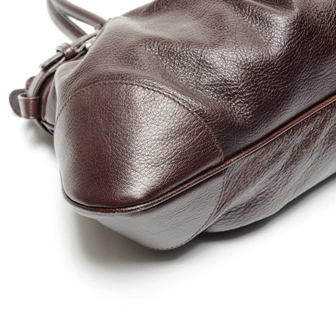 Salvatore Ferragamo Gancini leather Shoulder Bag Brown WS25597