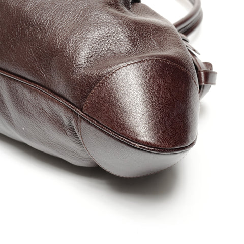 Salvatore Ferragamo Gancini leather Shoulder Bag Brown WS25597