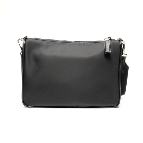 PRADA Re-Nylon Saffiano Pouch with Triangle Logo, Black, 2VH113 Shoulder Bag black WS25599