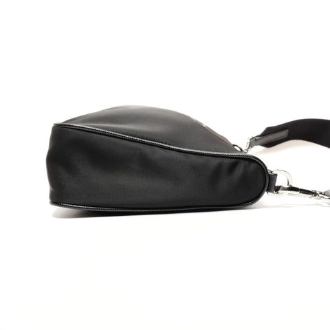 PRADA Re-Nylon Saffiano Pouch with Triangle Logo, Black, 2VH113 Shoulder Bag black WS25599