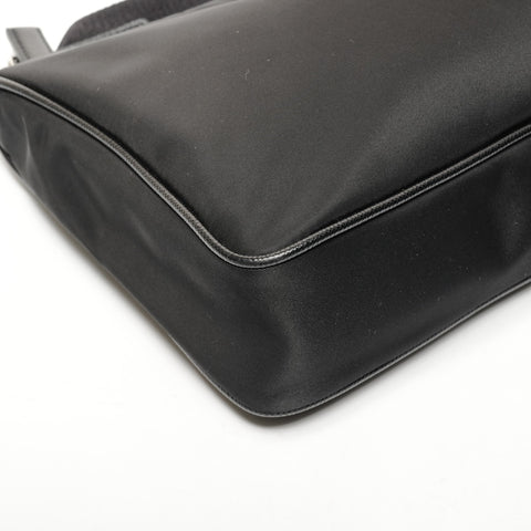PRADA Re-Nylon Saffiano Pouch with Triangle Logo, Black, 2VH113 Shoulder Bag black WS25599