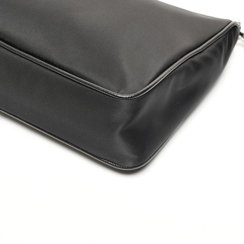 PRADA Re-Nylon Saffiano Pouch with Triangle Logo, Black, 2VH113 Shoulder Bag black WS25599
