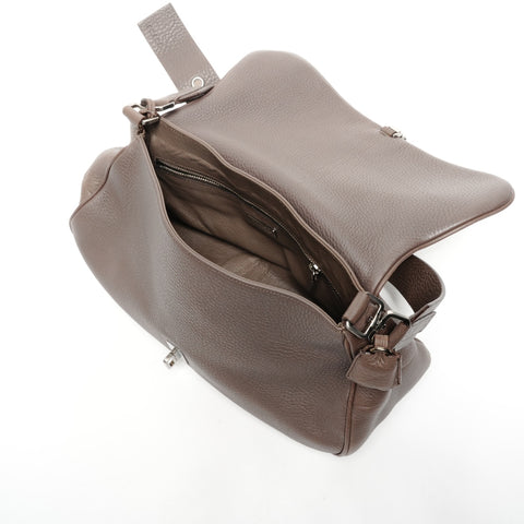 PRADA leather Shoulder Bag gray WS25600