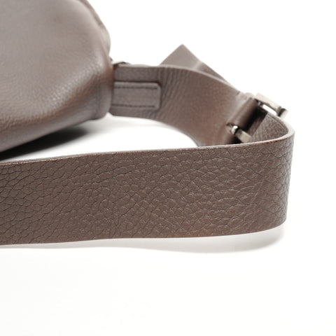 PRADA leather Shoulder Bag gray WS25600