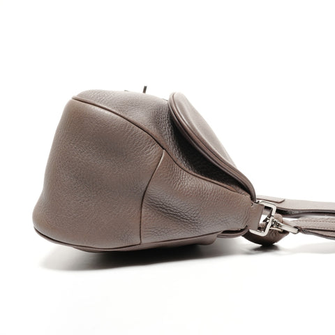 PRADA leather Shoulder Bag gray WS25600