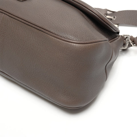PRADA leather Shoulder Bag gray WS25600