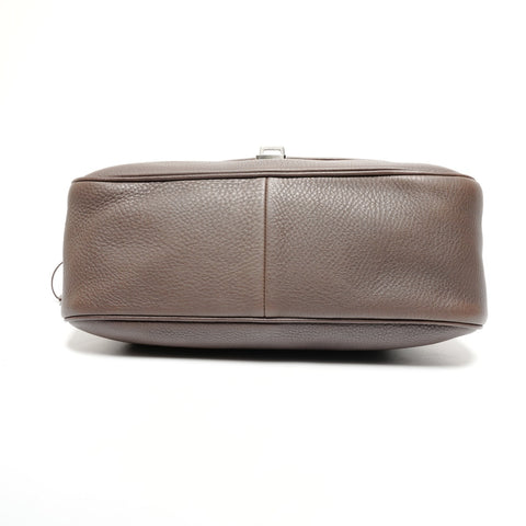 PRADA leather Shoulder Bag gray WS25600