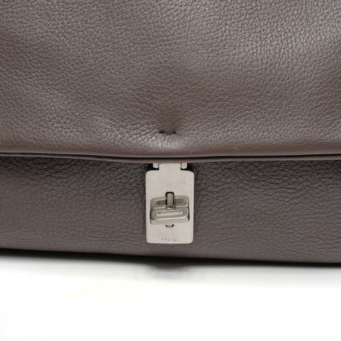 PRADA leather Shoulder Bag gray WS25600