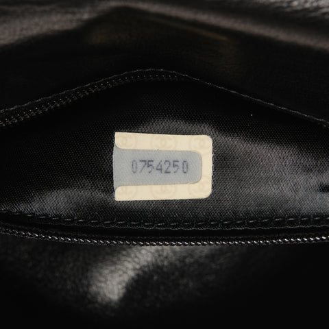 CHANEL 0 Series 1986-1988 Lambskin Mini Flap COCO Mark Shoulder Bag black WS25602