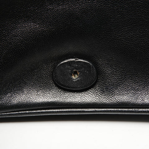 CHANEL 0 Series 1986-1988 Lambskin Mini Flap COCO Mark Shoulder Bag black WS25602