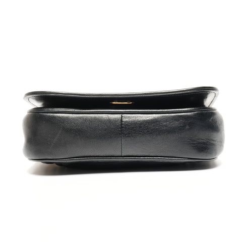 CHANEL 0 Series 1986-1988 Lambskin Mini Flap COCO Mark Shoulder Bag black WS25602