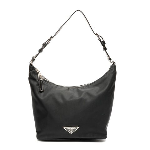 PRADA Nylon Shoulder Bag black WS25604