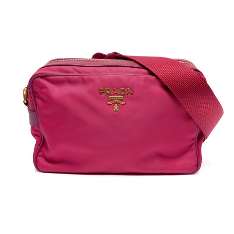 PRADA Nylon Camera Shoulder Bag pink WS25605